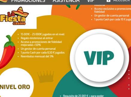 Bonos VIP La Fiesta Casino